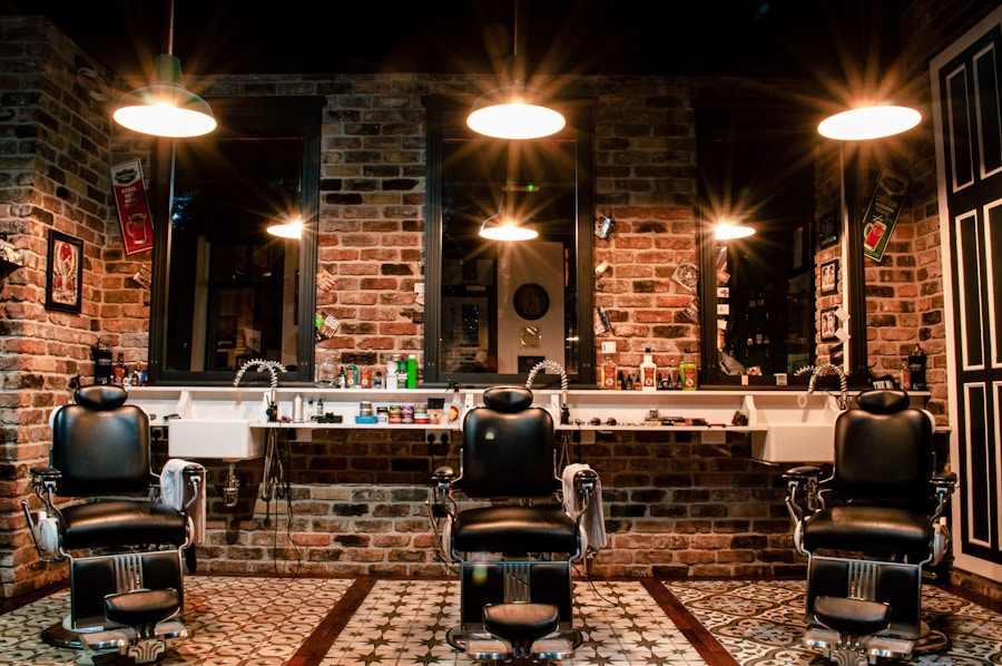 Interior barbería Marlowe & Sons